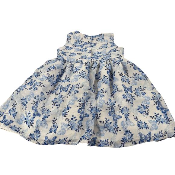 Nannette Baby Girl 24M Blue Floral Formal Dress - Picture 3 of 7